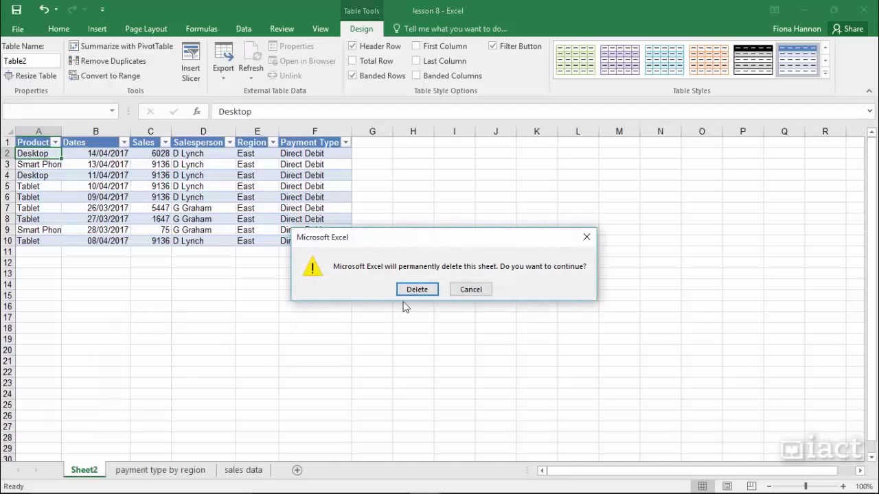 excel for mac 2016 pivot tables in depth quizlet